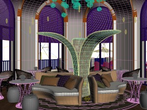 restaurant teahouse cafe drinks clubhouse 08 3D Модель