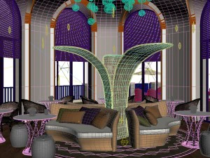 restaurant teahouse cafe drinks clubhouse 08 3D Model