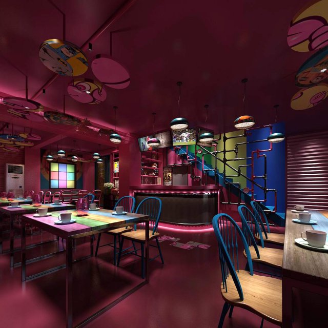 restaurant teahouse cafe drinks clubhouse 10 3D Модель .c4d .max .obj .3ds .fbx .stl .blend 
