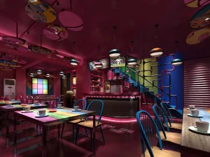 ristorante sala da t&egrave; bar bevande club house 10 Modello 3D