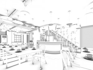 restaurant teahouse cafe drinks clubhouse 10 3D Модель