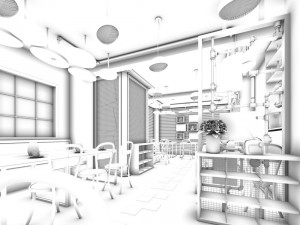 restaurant teahouse cafe drinks clubhouse 10 3D Модель
