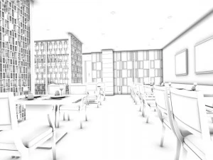 restaurant teahouse cafe drinks clubhouse 11 3D Model