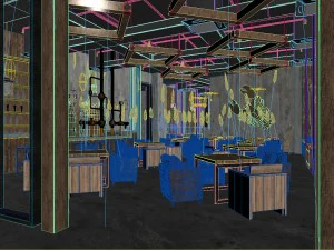 restaurant teahouse cafe drinks clubhouse 12 3D Model