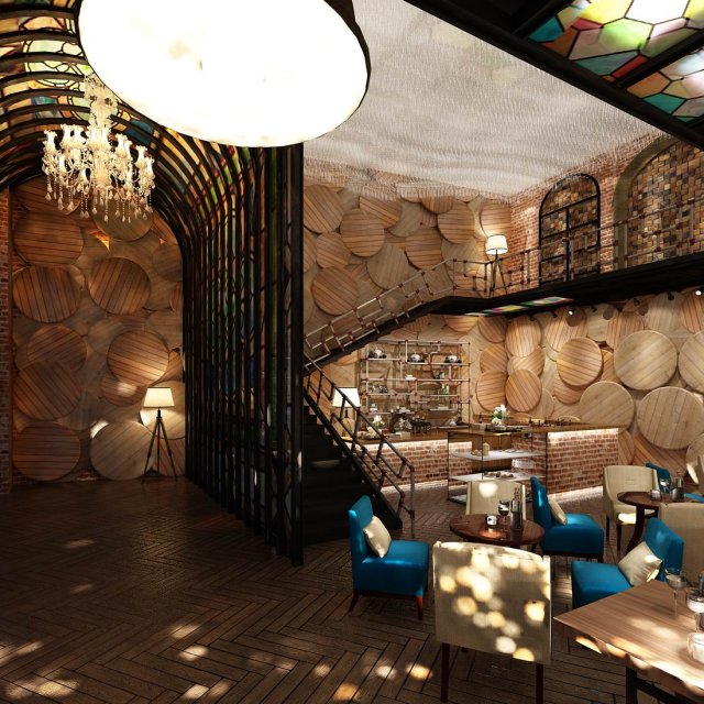 restaurant teahouse cafe drinks clubhouse 14 3D Модель .c4d .max .obj .3ds .fbx .stl .blend 