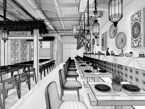 restaurant teahouse cafe drinks clubhouse 15 3D 模型