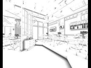 restaurant teahouse cafe drinks clubhouse 17 3D Model