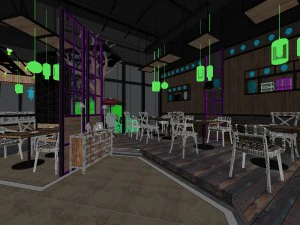 restaurant teahouse cafe drinks clubhouse 17 3D Model