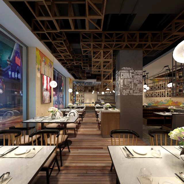 restaurant teahouse cafe drinks clubhouse 18 3D Model .c4d .max .obj .3ds .fbx .stl .blend 
