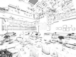restaurant teahouse cafe drinks clubhouse 18 3D Model