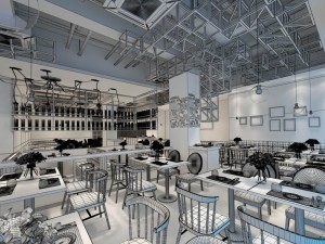 restaurant teahouse cafe drinks clubhouse 18 3D Model