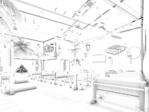 restaurant teahouse cafe drinks clubhouse 19 3D Model