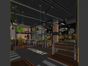 restaurant teahouse cafe drinks clubhouse 19 3D Model