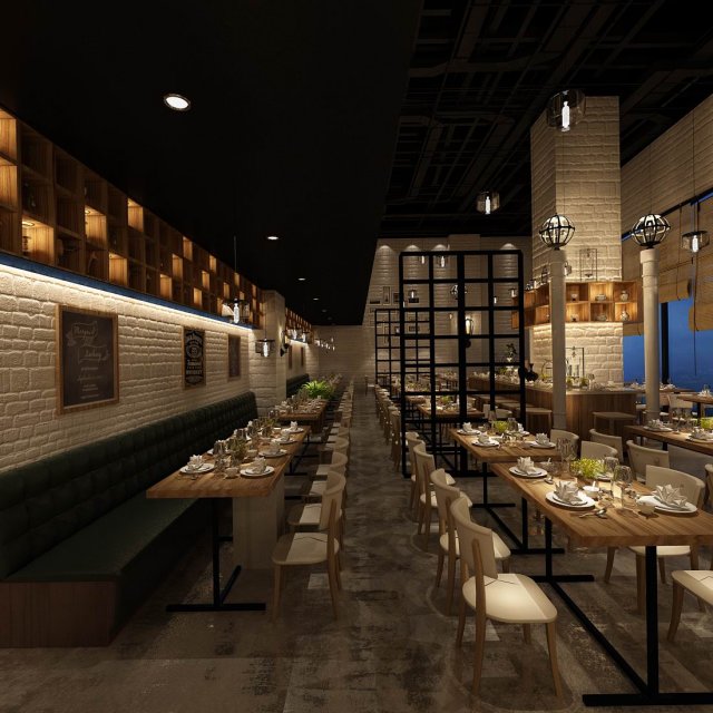 restaurant teahouse cafe drinks clubhouse 20 3D Модель .c4d .max .obj .3ds .fbx .stl .blend 