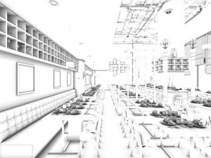restaurant teahouse cafe drinks clubhouse 20 3D Model