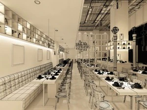 restaurant teahouse cafe drinks clubhouse 20 3D Model