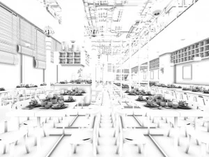 restaurant teahouse cafe drinks clubhouse 20 3D Model