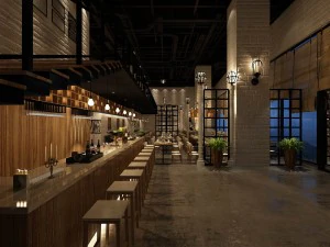 restaurant teahouse cafe drinks clubhouse 20 3D Model