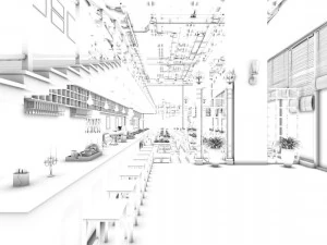 restaurant teahouse cafe drinks clubhouse 20 3D Model