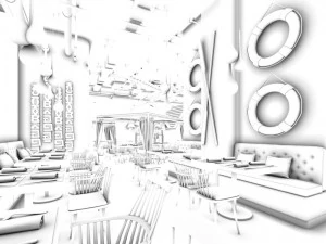 restaurant teahouse cafe drinks clubhouse 21 3D Model