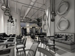 restaurant teahouse cafe drinks clubhouse 21 3D Model