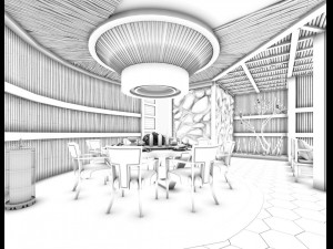 restaurant teahouse cafe drinks clubhouse 23 3D Модель