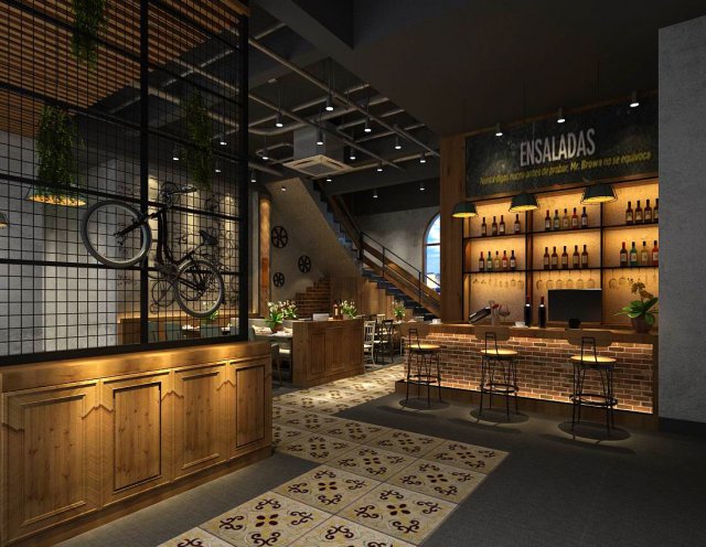 restaurant teahouse cafe drinks clubhouse 24 Modello 3D .c4d .max .obj .3ds .fbx .stl .blend 