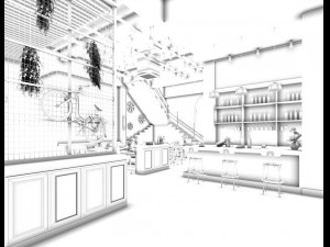 restaurant teahouse cafe drinks clubhouse 24 Modello 3D