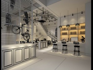 restaurant teahouse cafe drinks clubhouse 24 Modello 3D