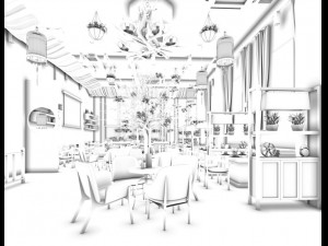 restaurant teahouse cafe drinks clubhouse 26 3D Модель