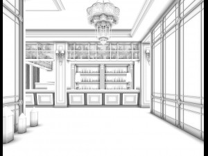 restaurant teahouse cafe drinks clubhouse 27 3D Model