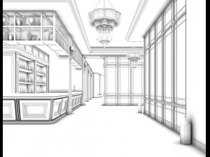 restaurant teahouse cafe drinks clubhouse 28 3D Model