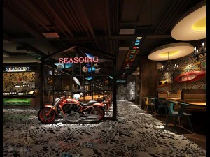 restaurante casa de ch&aacute; caf&eacute; bebidas clube 34 Modelo 3D