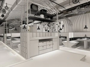 restaurant teahouse cafe drinks clubhouse 36 3D Model