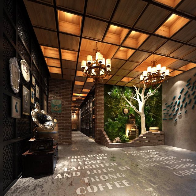 restaurant teahouse cafe drinks clubhouse 37 3D-Modell .c4d .max .obj .3ds .fbx .stl .blend 
