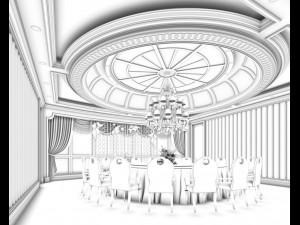 restaurant teahouse cafe drinks clubhouse 40 3D 모델