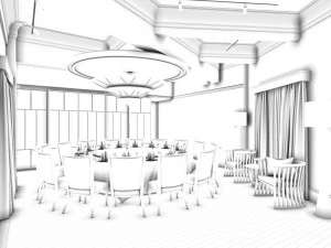 restaurant teahouse cafe drinks clubhouse 44 3D Model