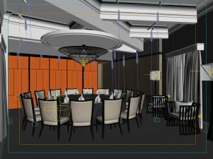 restaurant teahouse cafe drinks clubhouse 44 3D Model