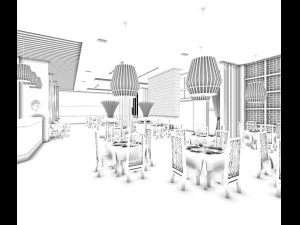 restaurant teahouse cafe drinks clubhouse 46 3D Model