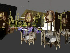 restaurant teahouse cafe drinks clubhouse 46 3D Model