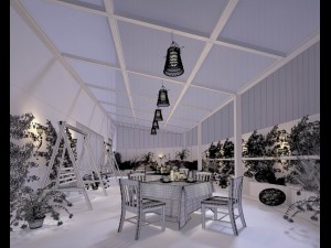 restaurant teahouse cafe drinks clubhouse 49 3D Model