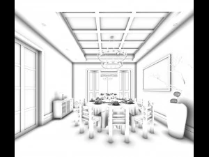 restaurant teahouse cafe drinks clubhouse 54 3D Model