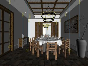 restaurant teahouse cafe drinks clubhouse 54 3D Model