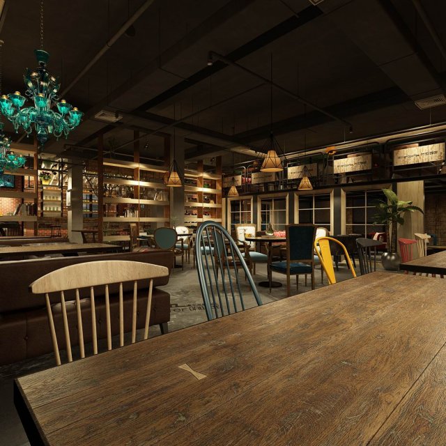 restaurant teahouse cafe drinks clubhouse 56 3D Модель .c4d .max .obj .3ds .fbx .stl .blend 