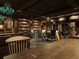 레스토랑 찻집 카페 음료수 클럽하우스 56 3D 모델