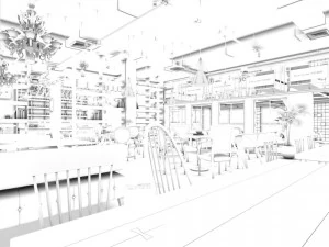 restaurant teahouse cafe drinks clubhouse 56 3D Model