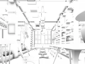 restaurant teahouse cafe drinks clubhouse 56 3D Model