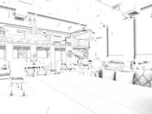 restaurant teahouse cafe drinks clubhouse 56 3D Model
