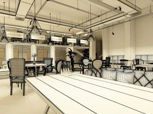 restaurant teahouse cafe drinks clubhouse 56 3D Model