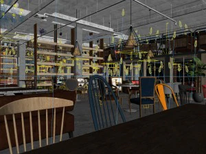 restaurant teahouse cafe drinks clubhouse 56 3D Model
